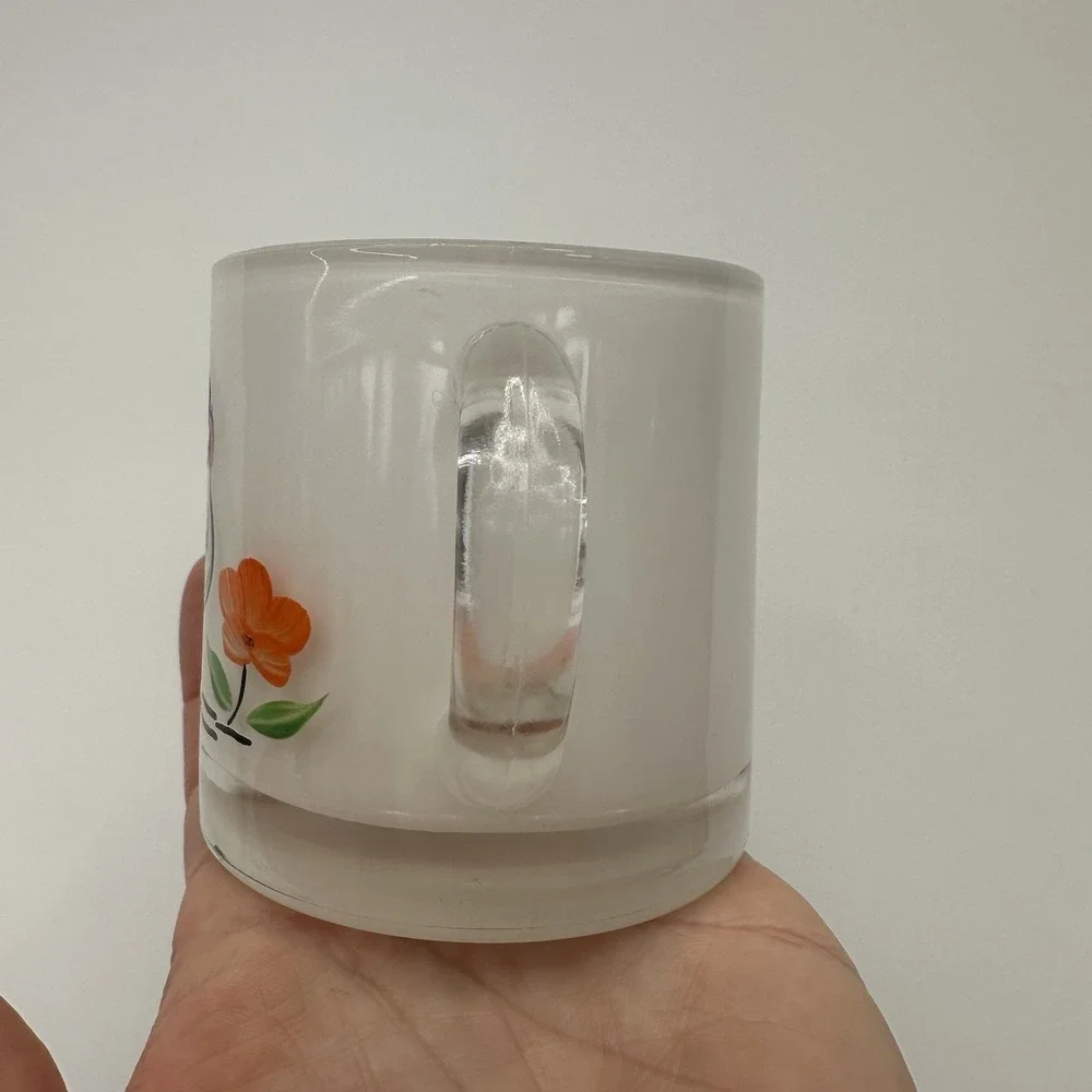 Vintage Bartlett Collins Rooster Handpainted Glass Sugar‎ Bowl Only 1950's